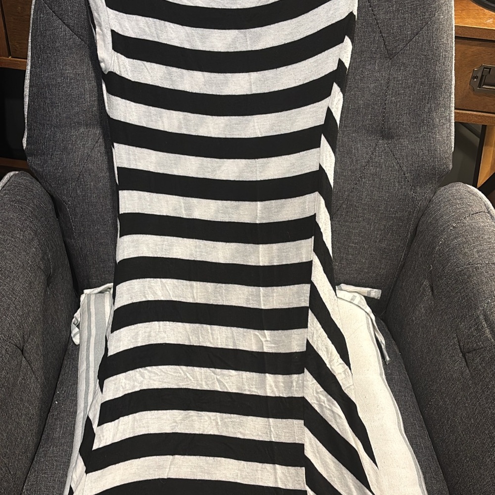 Black and White Striped Dress